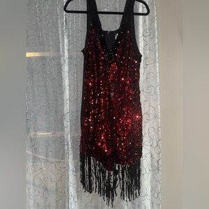 Dreamgirl Black and Red Sequin Flapper dress
Size 3X
#flapper costume